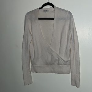 Madewell Women’s V Crossed White/Cream Sweater